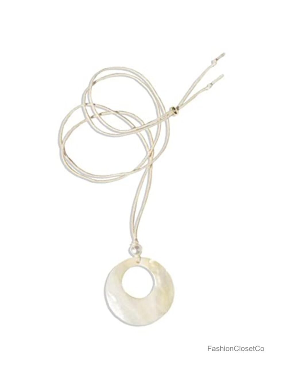 Shell Round Pendant Necklace Alloy Clavicle Chain Charm Choker